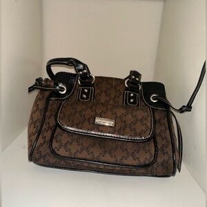 Rosetti Vintage Purse. Brown with black design and leather straps